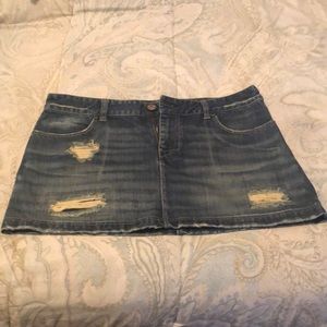 Distressed skirt